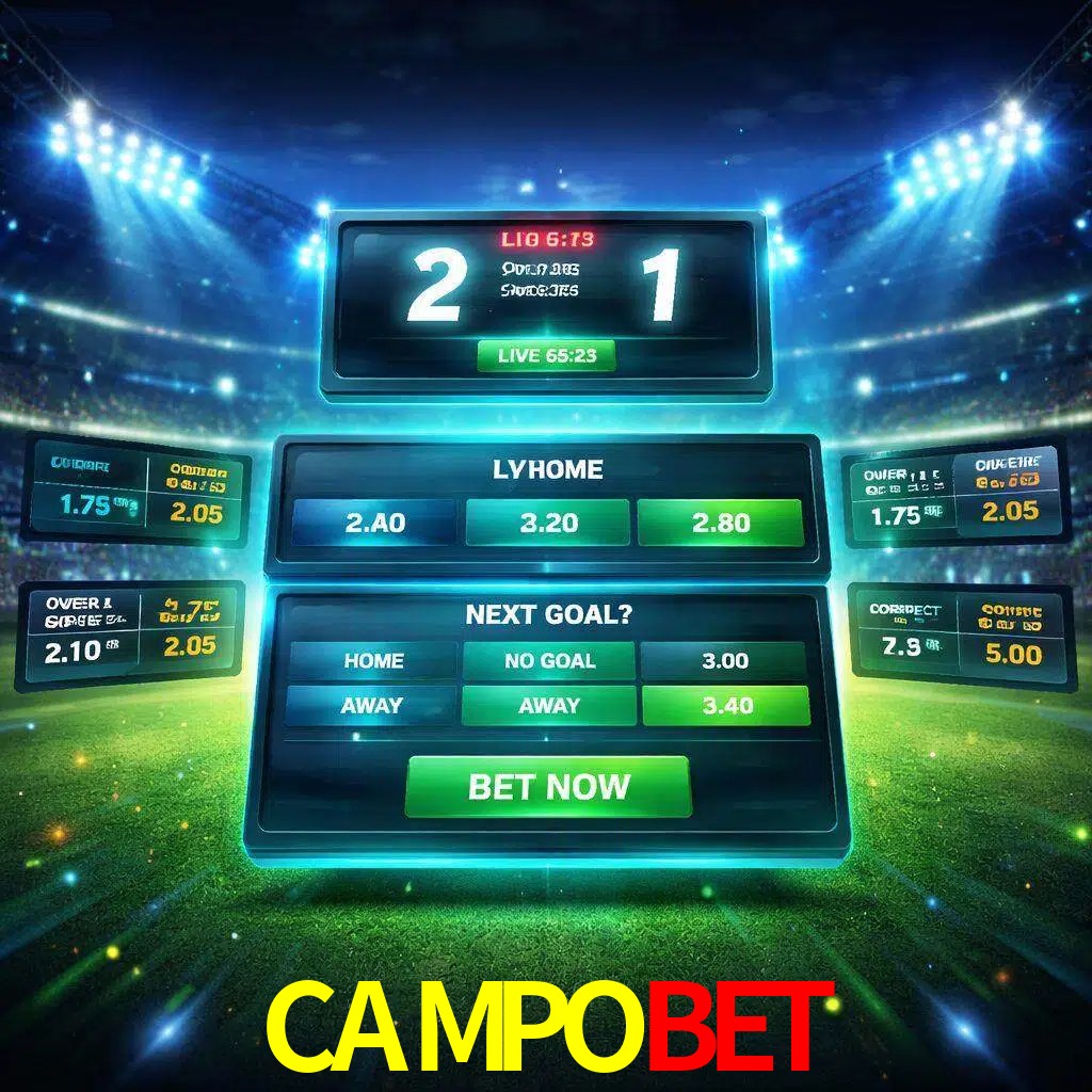 Vista de apuestas en vivo CAMPOBET durante un partido en curso
